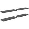 VidaXL Floating Wall Shelf 4 Pcs Glossy Grey 80x23.5x3.8 Cm MDF