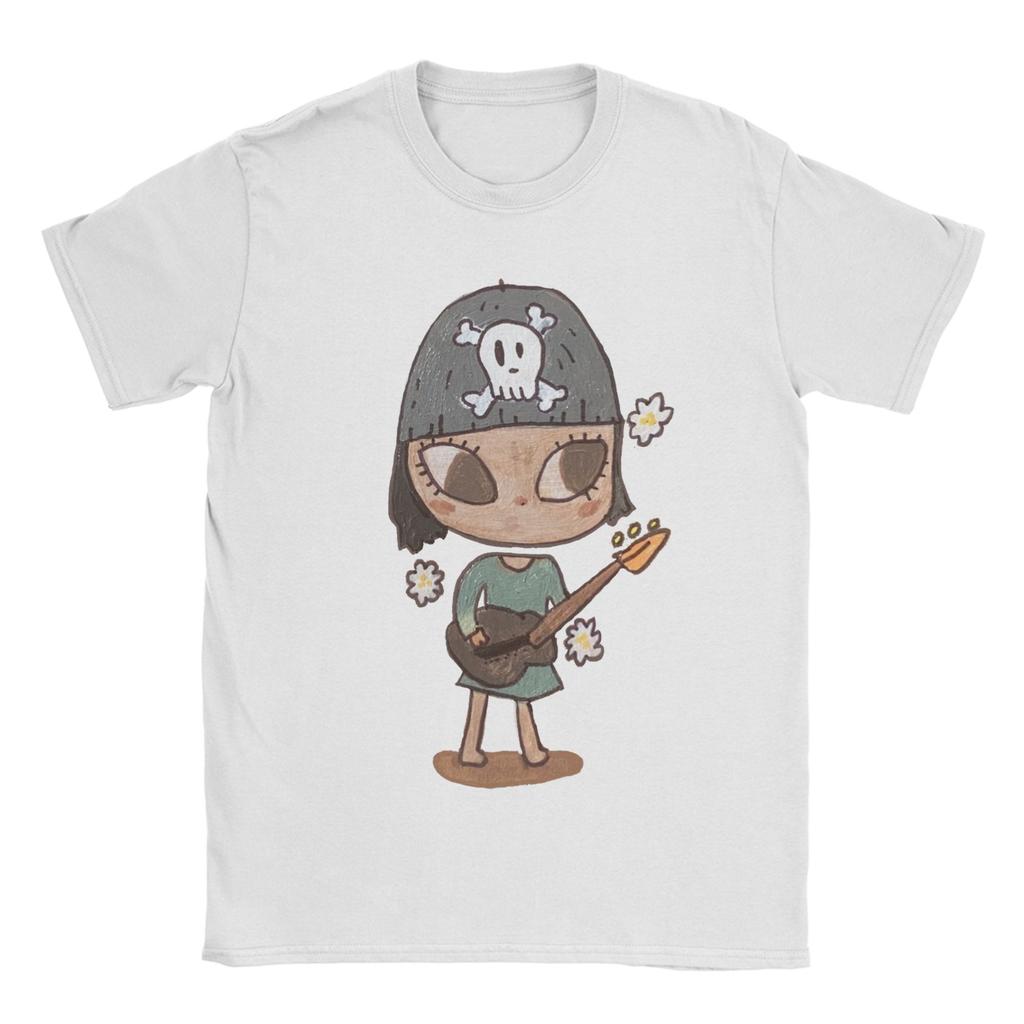 Unisexs TShirts Guitar GirlYoshitomo Nara Novelty Pure Cotton Tee Shirt Short Sleeve T Shirt Round Collar Clothing Gift Idea