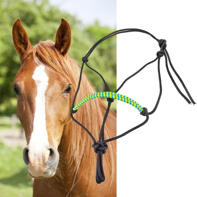 Nodo per capezza da cavallo Testiera da addestramento Corda per fettuccia Corda resistente all'usura Capezza regolabile per equitazione Resistente