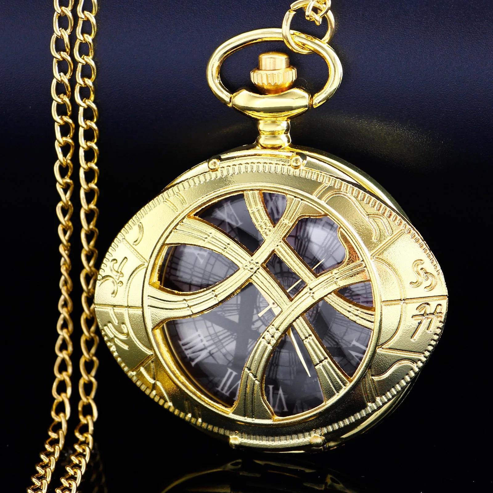 

Gold Time Gem Accessories Quartz Pocket Watch High Quality Necklace Timing Pendant Unisex Pocket Watch Gift XH1017 золотой