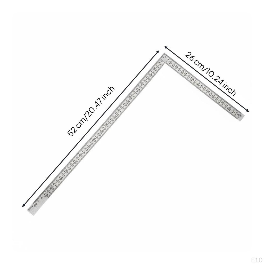 Right Angles Ruler Thickened Carpentry Square Steel for Woodworkers, Carpenters,