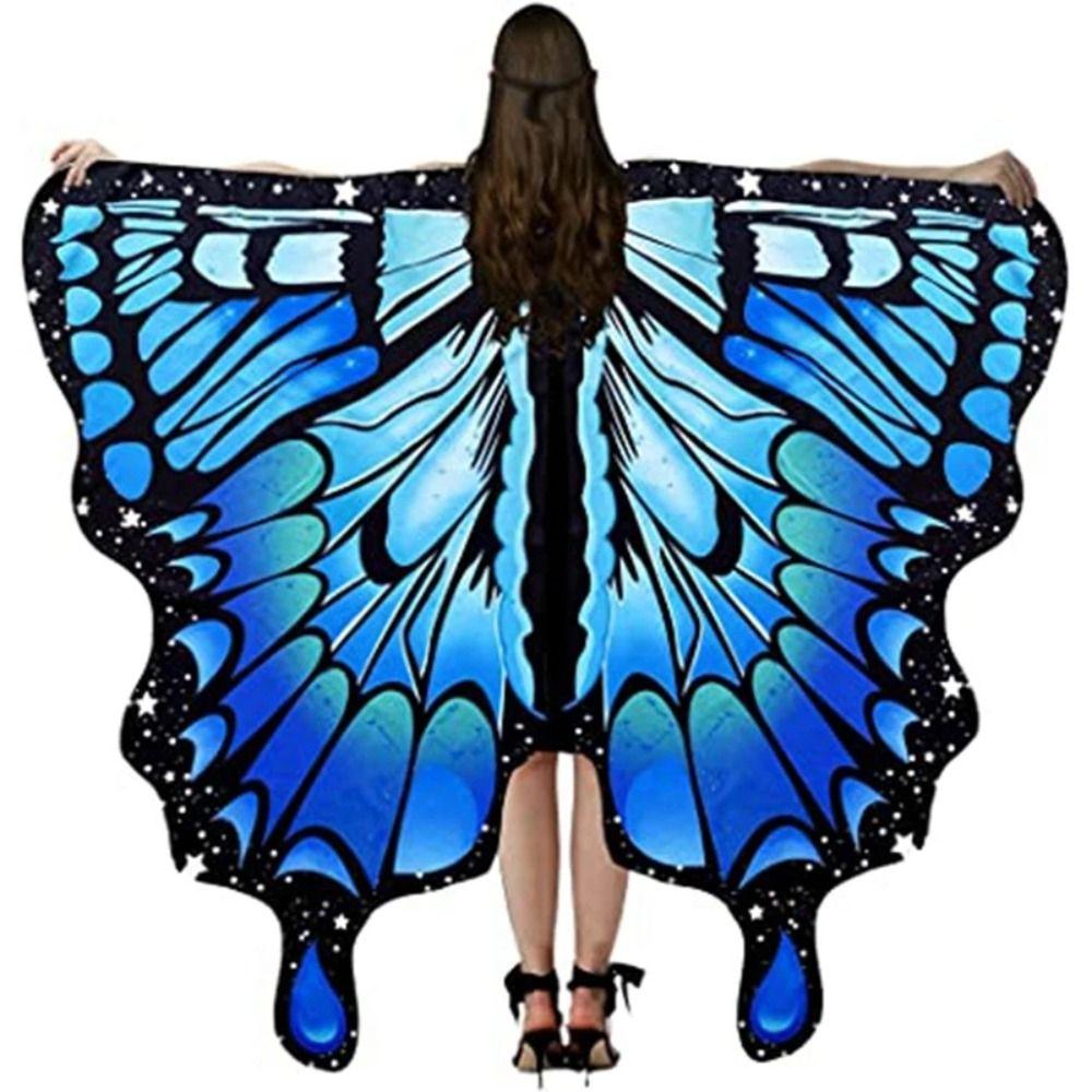 Rotating Butterfly Wings Shawl Dress Up Butterfly Shawl Cape Fairy Wings Cloak Festival Party