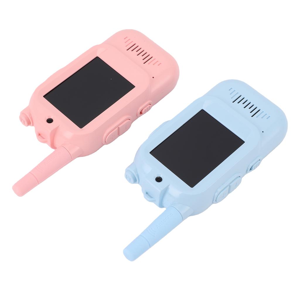 Kids Video Intercom 2.4G WiFi 600m Range 2.0 Inch Screen Rechargeable Video Call Toy with Voice Changer