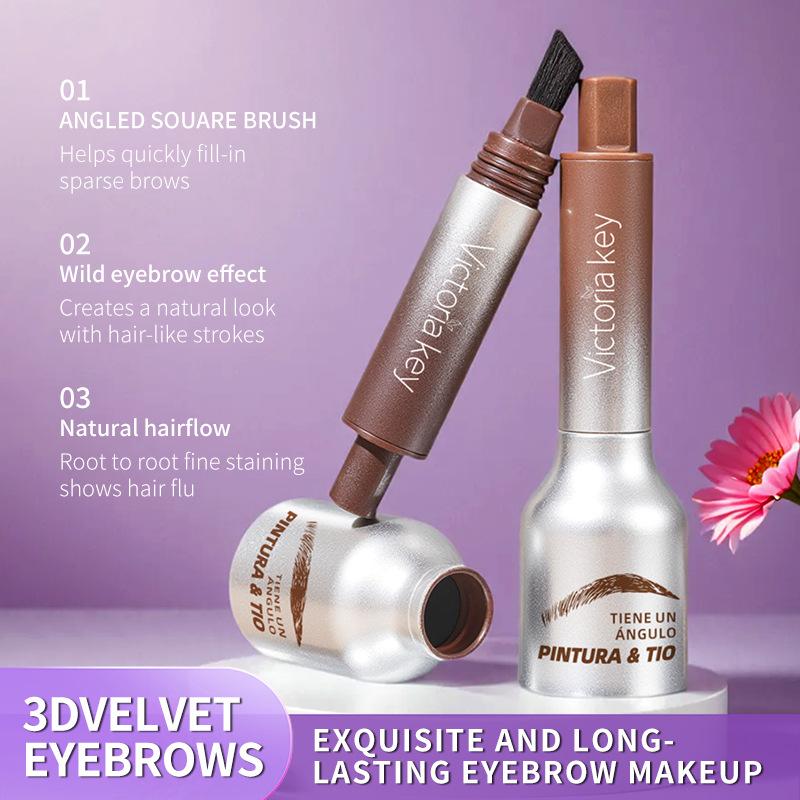 Zakřivený čtvercový štětec na barvení obočí, tužka na obočí Wild Eyebrows
