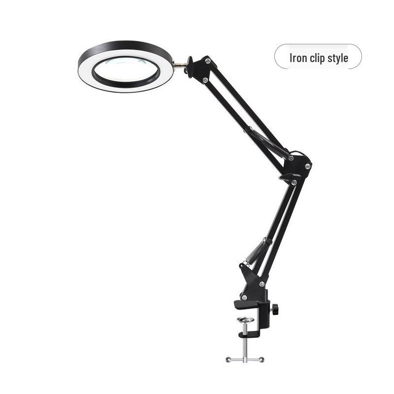 Portable Foldable Magnifying Desk Lamp for Beauty, Tattoo, Manicure, and Maintenance Tasks