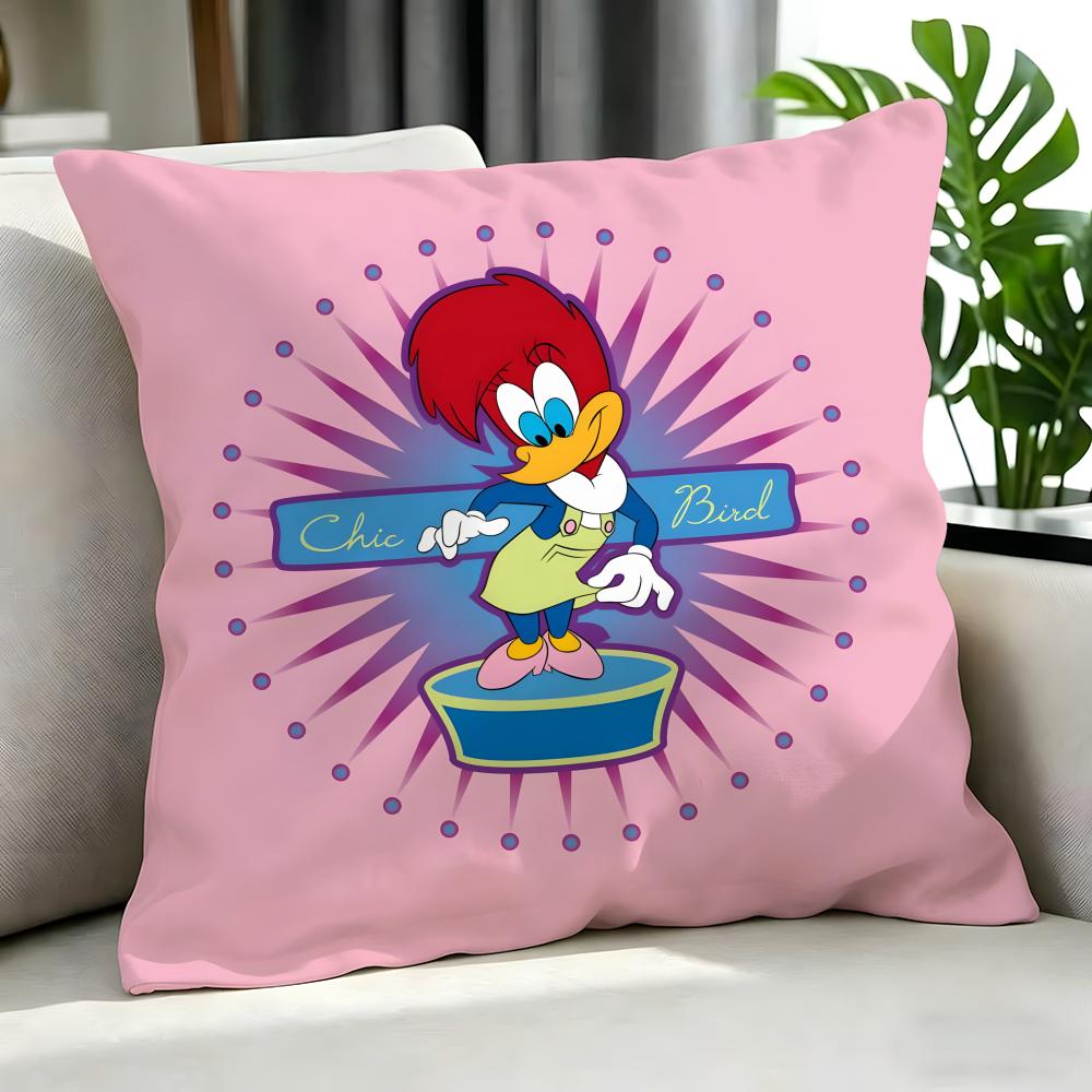 Cartoon Woody Woodpecker Cushion Cover Cushion Cover Set 4Pcs 50x50 45x45 40x40 Pillowcase Decorative Sofa Home Decor