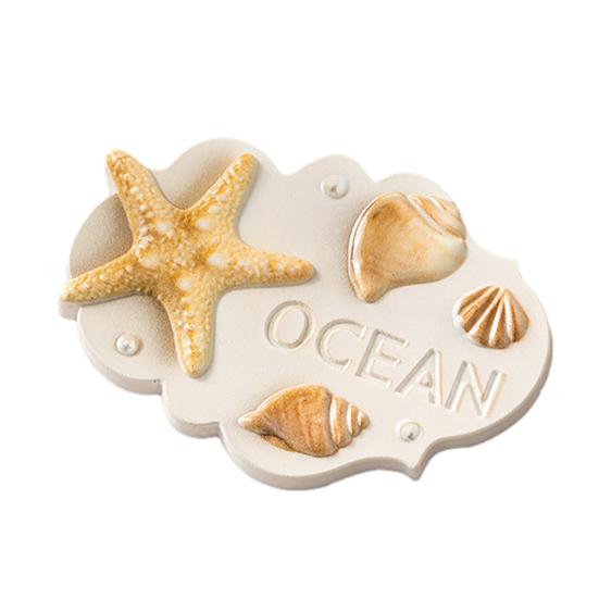 

3D Starfish Shell Refrigerator Magnet Resin Ocean Beach Fridge Magnet Coastal Home Kitchen Office Whiteboard Locker Magnetic D