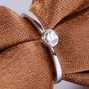 Huitan Eternity Engagement Wedding Rings Female Minimalist Fashion Jewelry for Lady Versatile Dainty Cubic Zirconia Accessories