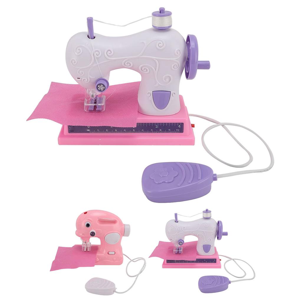 Children Sewing Machine Toy DIY Electric USB Rechargeable Sewing Machine Toy Set for Children