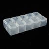 Versatile 10 Grids Plastic Storage Box for Makeup Pills and Small Parts