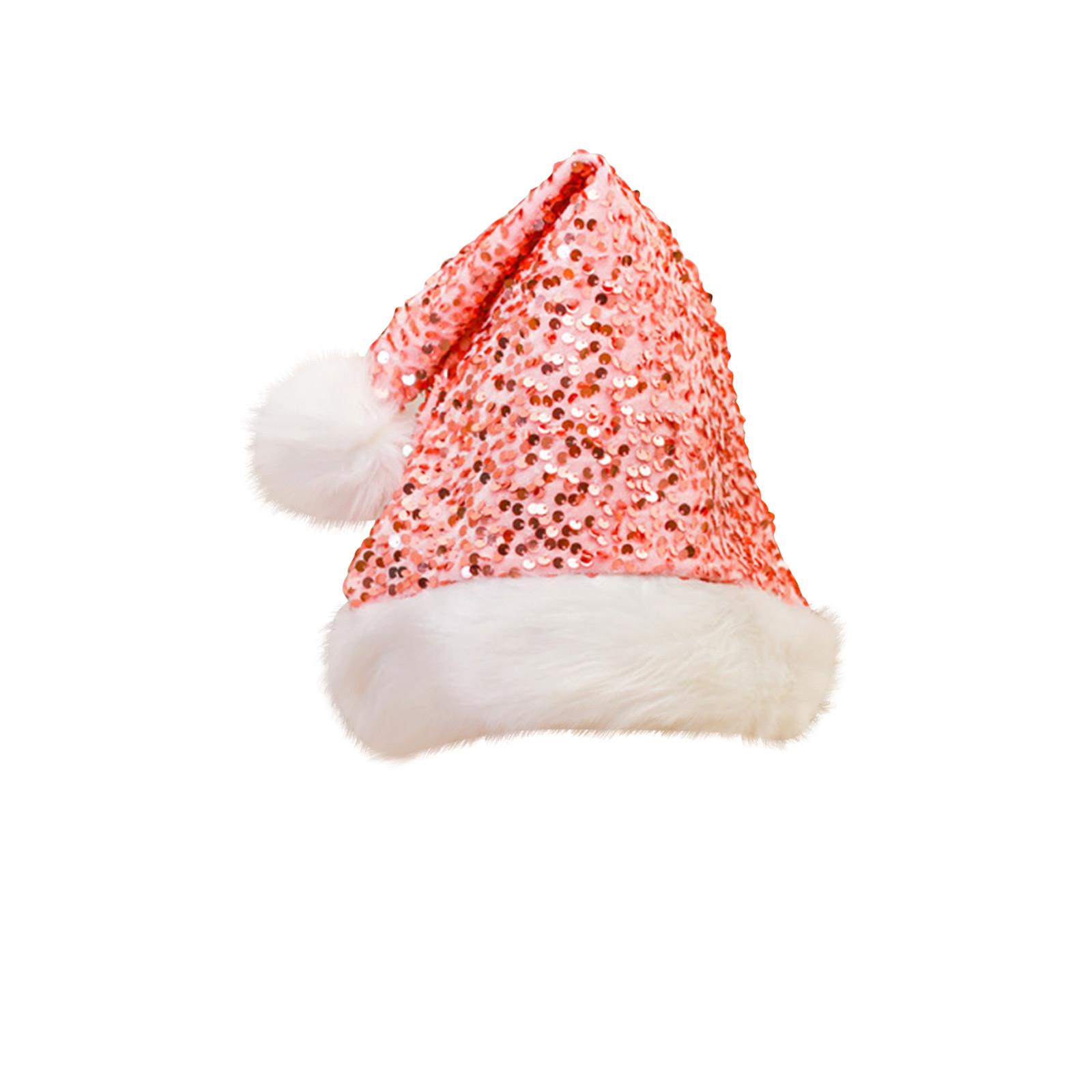 

Изящные рождественские колпаки с пайетками Праздничные аксессуары для вечеринок для взрослых Удобные рождественские шляпы Отделка для праздничных торжеств Посиделок One Size