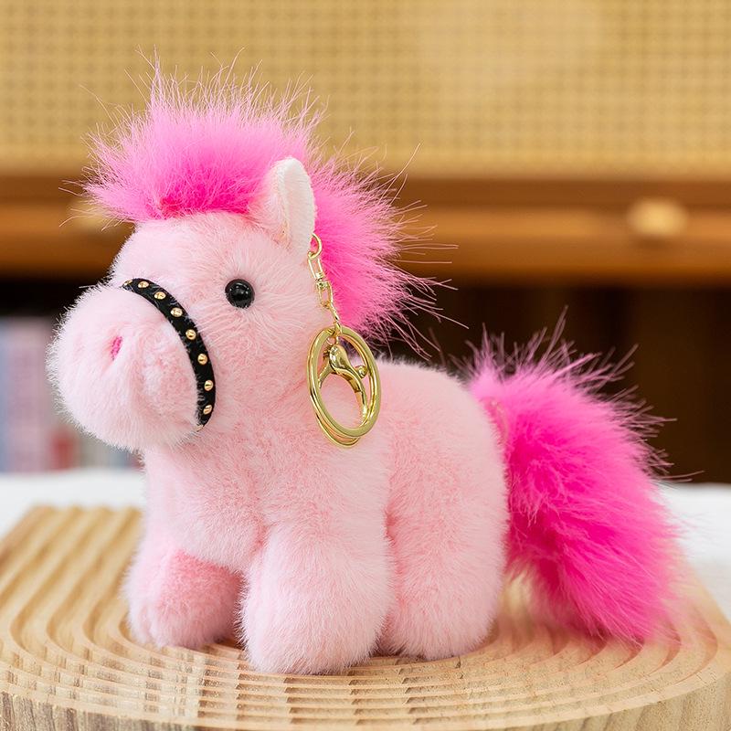 Cute Little Horse Plush Pendant - Year of the Horse Zodiac Keychain Ornament Gift