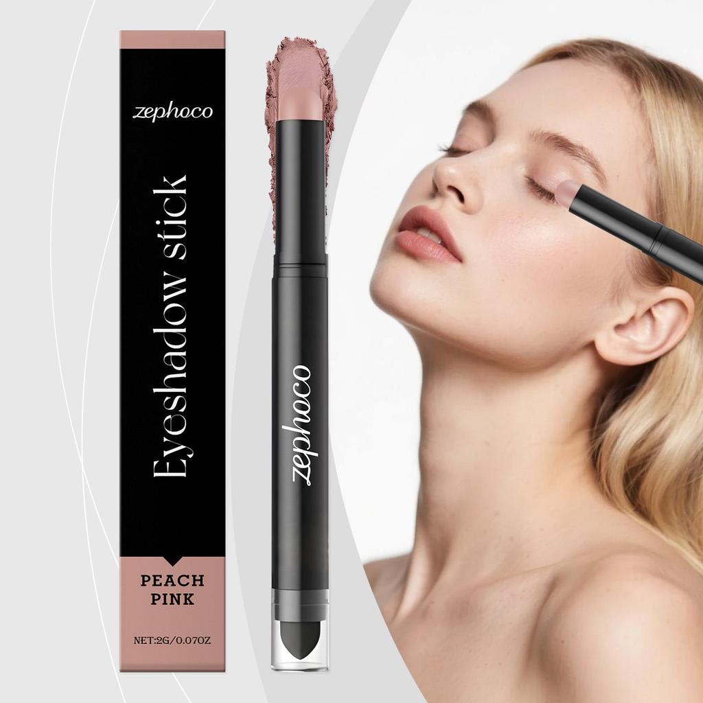 Zephoco Rose Gold/Caramel/Deep Purple/Peach Pink/Rose/Nude Eyeshadow Stick, Long-Lasting, Color-Intense, Smudge-Proof, Waterproof Eye shadow Pencil
