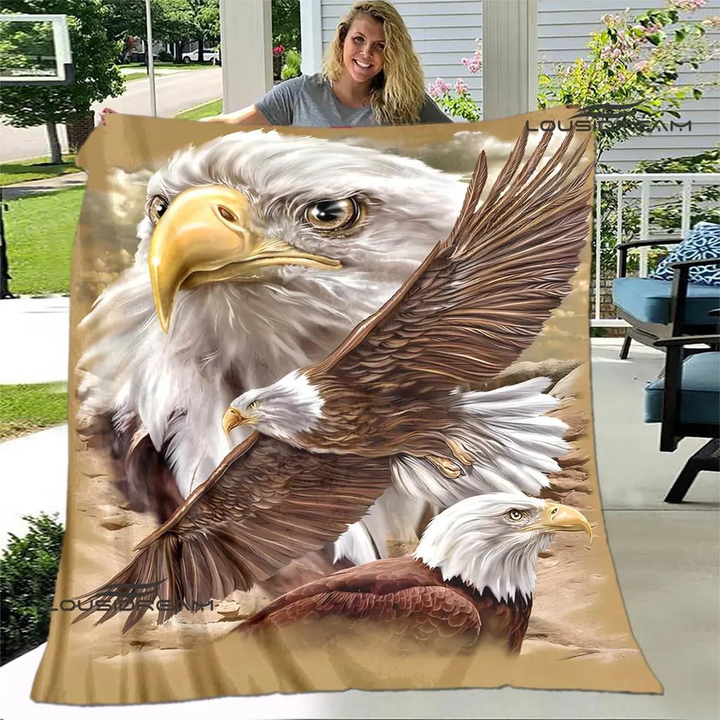 3D Eagle Printing blanket flannel Soft and comfortable blanket blankets for beds picnic blanket warm blanket birthday gift#(3)