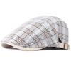 Ht4640 Beret Cap Men Women Spring Summer Cap Sun Hat Adjustable Ivy Flat Cap Plaid Artist Painter Beret Hat Male Female Berets