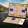 Basketball Coaching Board 2.5 Folds Foldable Strategy Teaching Clipboard with Dry Erase and Marker Pen