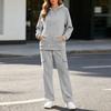 Women's -Lined Casual Hoodie and Sweatpants 2 Piece Set with Pockets Long Sleeve