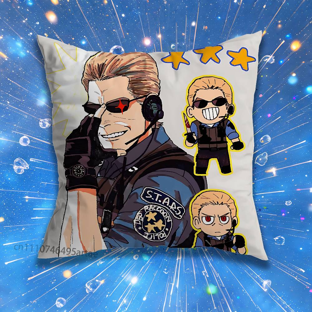 Albert Wesker Pillow Case Living Room Sofa Cushion Cover Suitable For Home Bedroom Room Decoration