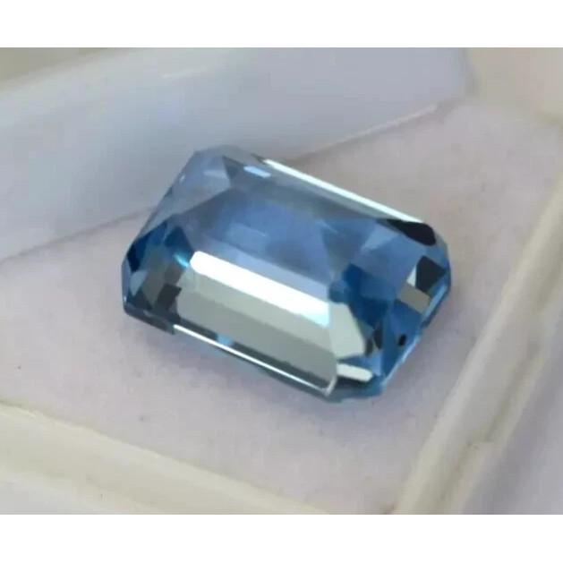 Certified Natural Light Blue Aquamarine Emerald Cut 14-16 Ct Beautiful Gemstone