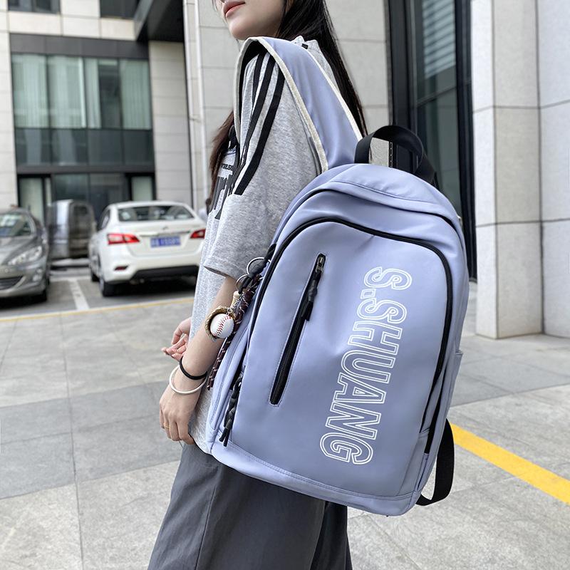 Schoolbag New Large Capacity American Trendy Cool Simple Fashion Versatile ins High Value School Bag Junior High School Student Backpack