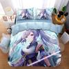 Anime G-Genshin Impact Duvet Cover Pillowcase Anime Girl Bedding Set Adult Boy Teen Children Bedroom Decoration Queen King Size