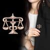 Trendy Metal Libra Brooches for Women Unisex Creative Pins Casual Party Jewelry Accessories Gifts Decoration