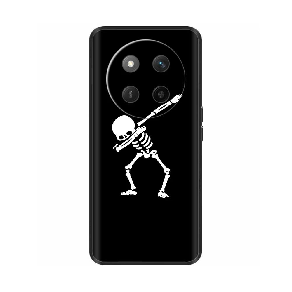 For Honor X60 5G Case Black Silicone Soft Luxury Phone Back Cover for Huawei Honor X60 Pro Painted Shockproof Shell Cases Para