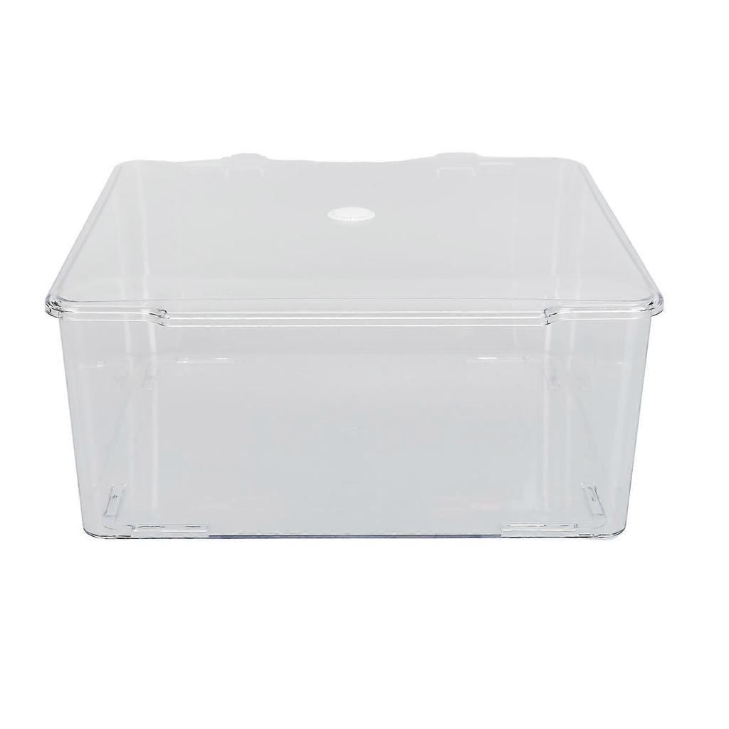 Kosmetik-Aufbewahrungs-Organizer-Box Behälter mit Klappdeckel Staubdicht Große Kapazität Platzsparend Transparente Kunststoffbox Transparent