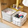 Cosmetic Storage Box Cotton And Linen Bin with Handles, Foldable Waterproof Desktop Space Saving Organizer Organizer, Basket for Makeup Book Baby Toys