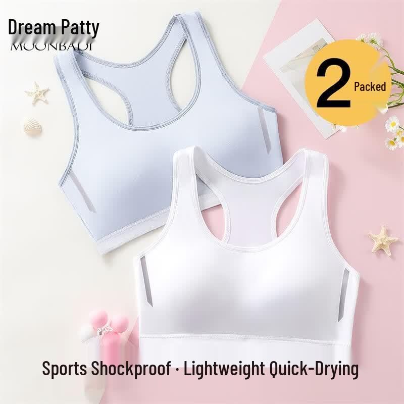 Mengbati Girls Wireless Sports Bra 2-Pack 85B/38B