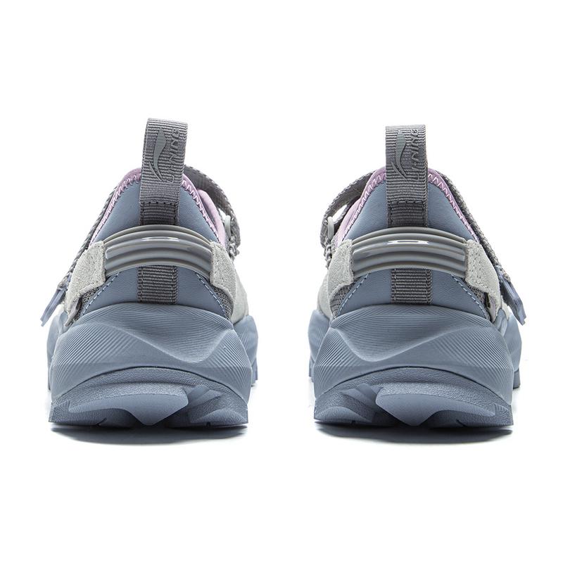 Tyakasha X Li Ning Mulan Mary Jane Collaboration Series Sports Trend Non-Slip Wear-Resistant Low-Top Casual Shoes Women Sneaker Ash-Gray AZGV154-1