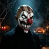 Maschera Facciale Realistica in Lattice Maschera da Clown di Halloween, Spaventosa Horror con Decorazioni per Escape Room Naso Rosso per Casa Infestata Feste Cosplay Costume