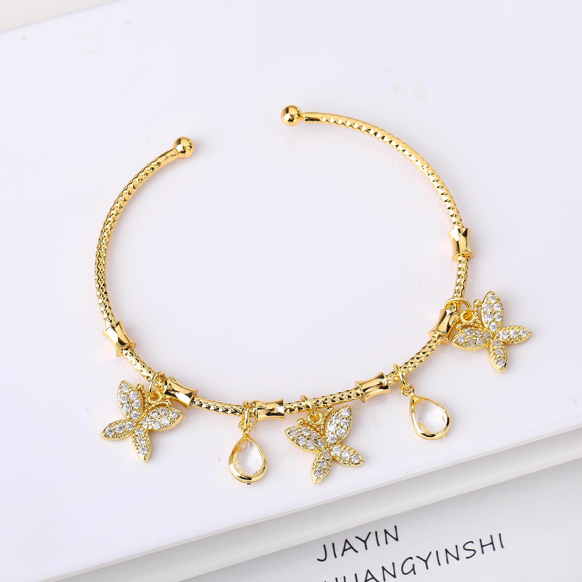 

New Arrivals Animal Elephant Beetle Bird Turtle Butterfly Adjustable Cuff Bangle Fashion for Men Women Holidays Zircon Zircon