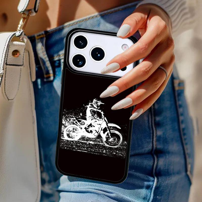 Moto Bike Motocross Phone Case For iPhone 17 Air 14 15 13 12 Max Cover For Apple 16e 11 Pro Max Plus Coque