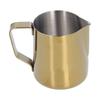 304 Stainless Steel Milk Frothing Pitcher with Inner Scale Pointed Mouth Golden Milk Jug for Home600ml (With Label)