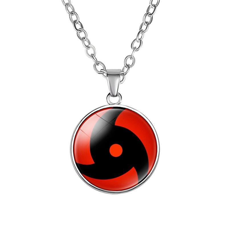 Anime Sharingan Eye Necklaces Uchiha Kakashi Mangekyou Pendant Necklace Goth New Fashion Chokers For Fans Women Men Gift