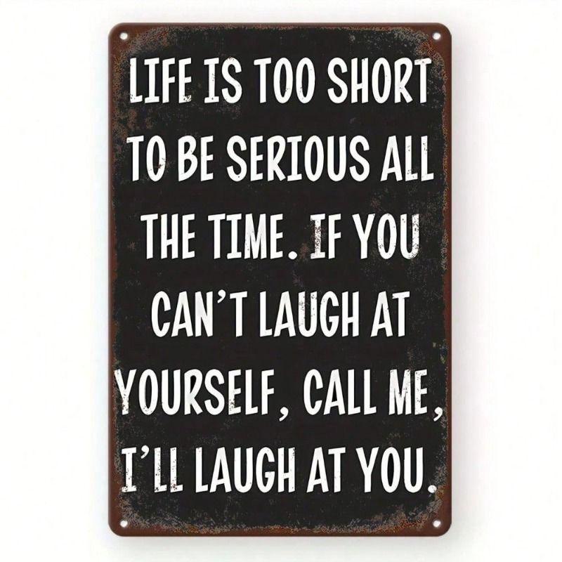 

Vintage Metal Poster 2 Pcs Sarcastic Quote Wall Art Home Bar Garage Decor