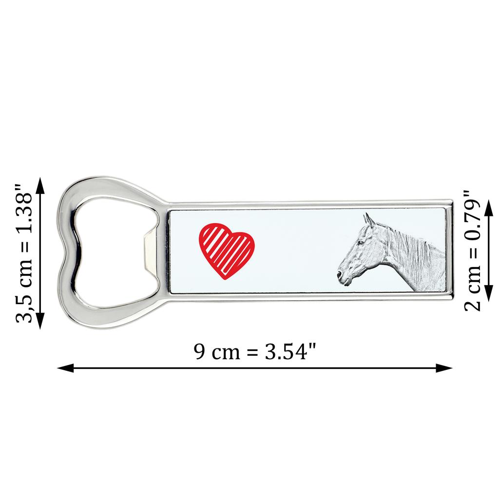 Retired Race Horse – Bottle opener with a horse, personalized fridge magnet bottle opener | Art-Dog