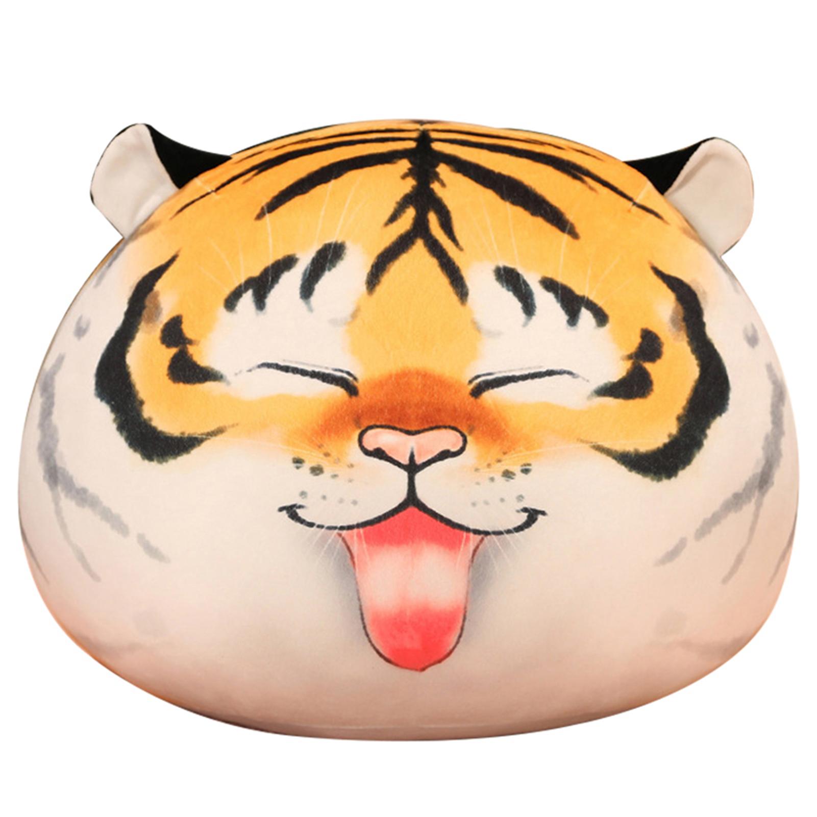 

Animal Tiger Shape Stuffed Plush Doll Adorable Desktop Sofa Ornament Birthday Gift For Kids Angry