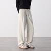 Drawstring-style Textured Wide-leg Pants Men's Spring and Autumn New Retro Loose and Versatile Solid-color Straight Casual Pants