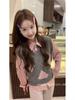 Korean Pink Knit Vest and Shirt Two-Piece Set - Women's College Style Spring/Autumn JK Uniform