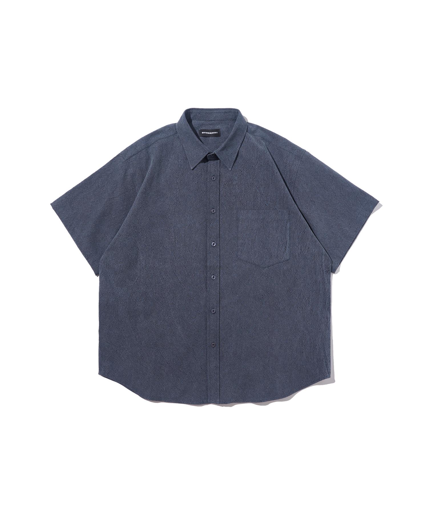 Ader Fits Pigment Single Short Sleeve Shirt (Navy) Free
