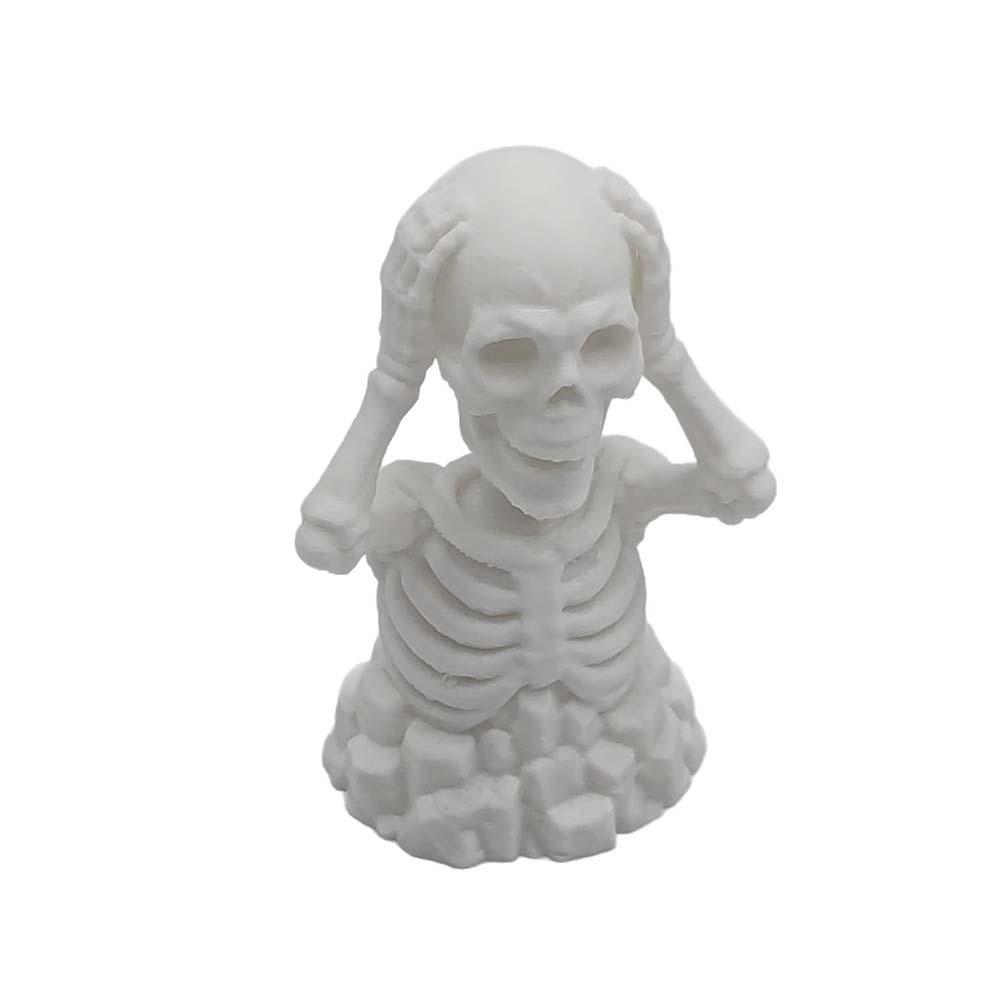 Compact 3D Printed Skull Novelty Luminous Tabletop Statue Halloween Skeleton Figurine  Showcase
