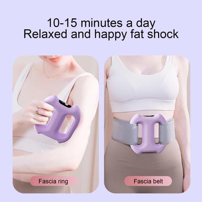 Electric Fascia Ring Massager Full Body Slimming Deep Tissue Vibration Massage with Belt Massager Tools Cordless Roller