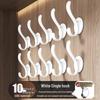 Strong Adhesive No-Drill Wall-Mounted Coat & Hat Hook for Entrance & Wardrobe