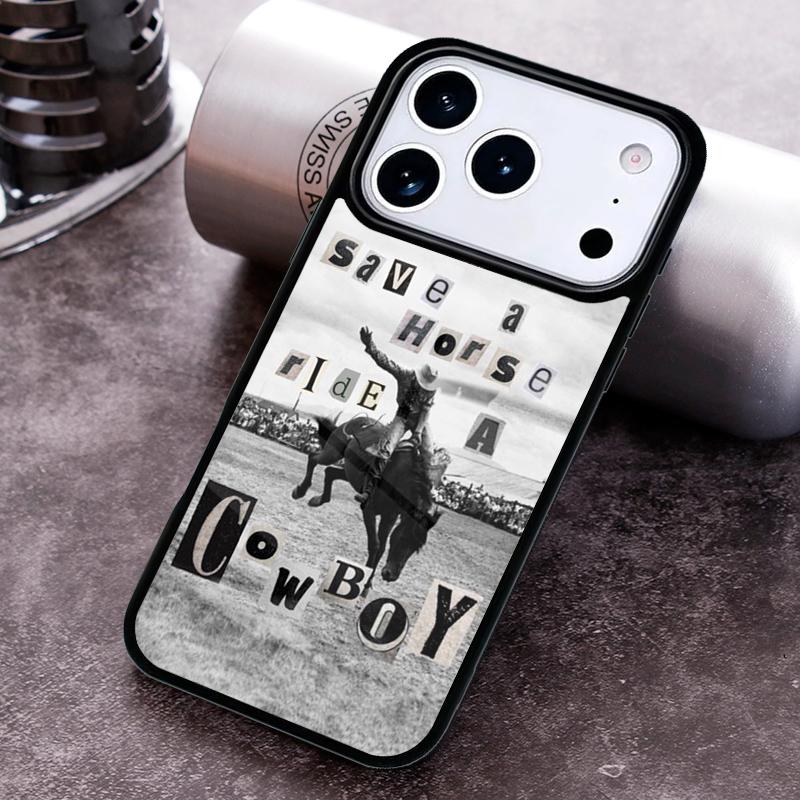 Rider Rodeo Cowgirl Phone Case for iPhone 17 16 15 Pro Max Air 14 13 12 11 Plus Shockproof Capa Cover