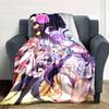 Genshin Impact Poster Print Flannel Blanket High Quality Warm Comfortable Cover for All Seasons Perfect for Gifts Home Decor