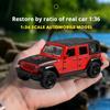 1:36 Jeeps Wrangler Rubicon Modèle de Voiture en Alliage Moulages sous Pression Métal Véhicules Tout-Terrain Modèle de Voiture Haute Simulation Collection Jouets pour Enfants Cadeau
