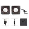 Mini-Würfel USB Stereo 3,5mm Klinke Kabelgebundener Lautsprecher für Desktop Laptop PC Computer(Doppelgleis