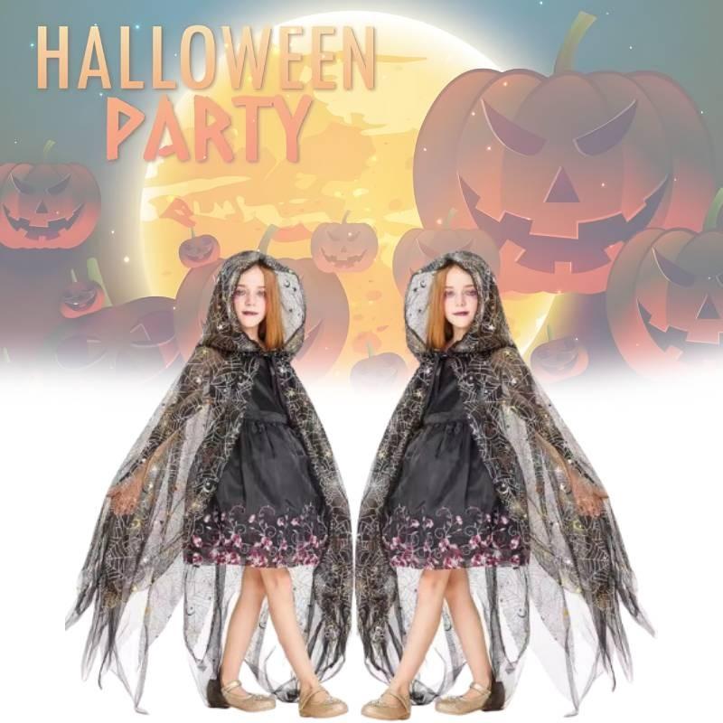 Cape Spider Halloween Pattern Role Play Get Together Children Party Gift Costume